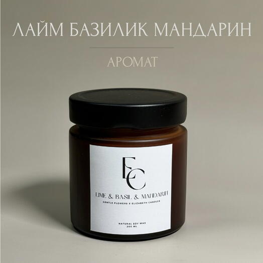 Аромасвеча Lime Basil Mandarin