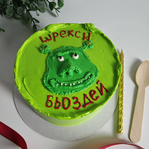 Бенто торт Шрекси бьоздей