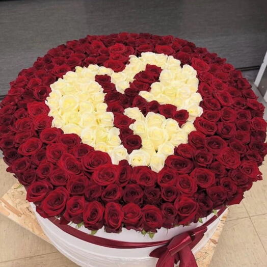151 роза в коробке💗ВАУ