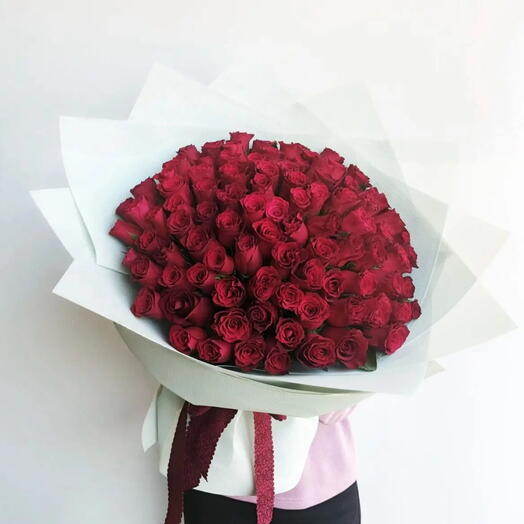 -20%АКЦИЯ🌹Монобукет "101 роза"/роза Кения/Цветы Уфа/Цветы в Уфе/Доставка цветов Уфа