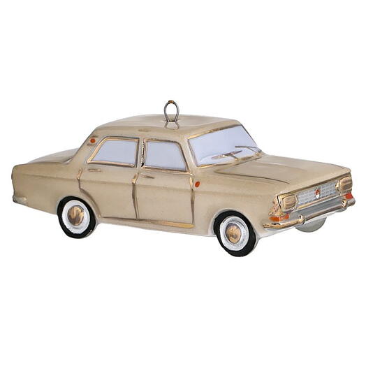 Ёлочная игрушка "Москвич-412 АЗЛК" (Фарфоровая мануфактура) бежевый