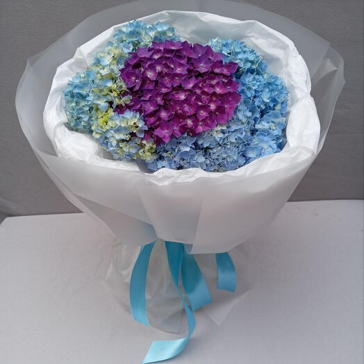 3 Hydrangea super FRESH Bouquet Букет 3  супер СВЕЖИХ гортензии