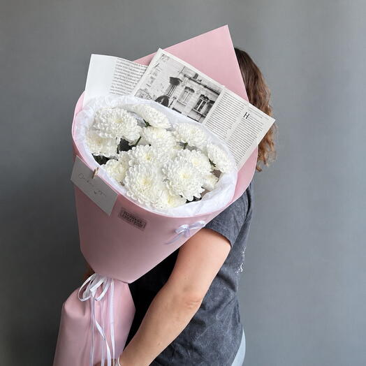 Букетик с пышными хризантемами Алтай 3🌸