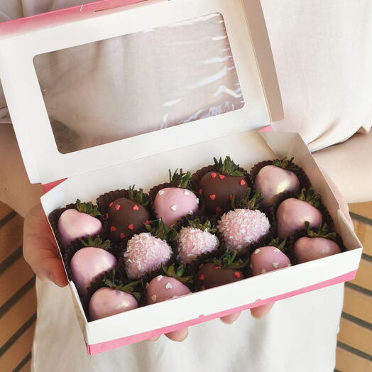 Fresas cubiertas de chocolate con amor