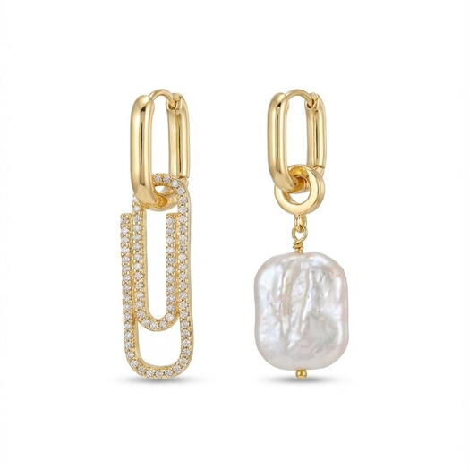 Серьги gold SKREPKA+pearl