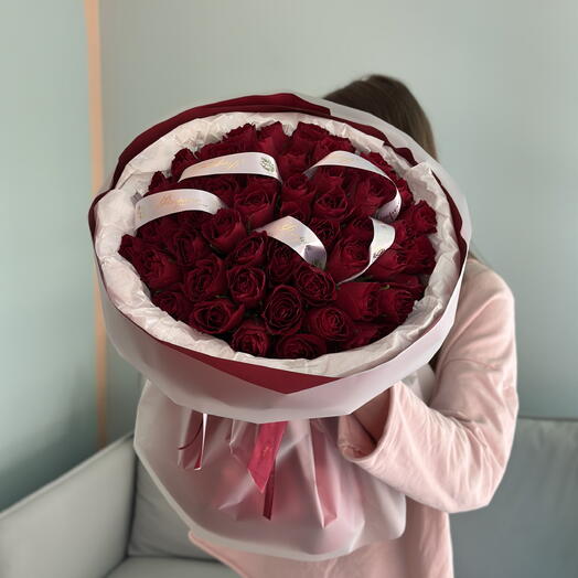55 красных роз