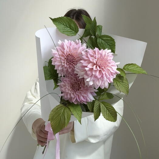 Букет с розовыми георгинами🌸