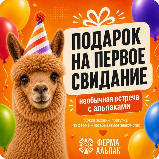 Идея для первого свидания — необычная встреча с альпаками на Ферме Альпак в Москве (Щелково)