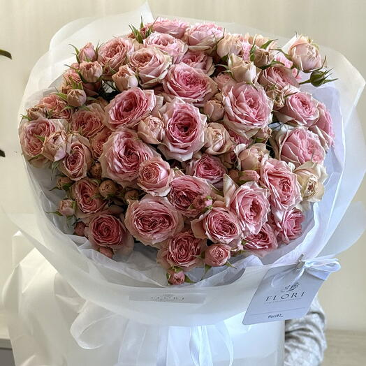 Монобукет кустовых пионовидных роз 🌸
