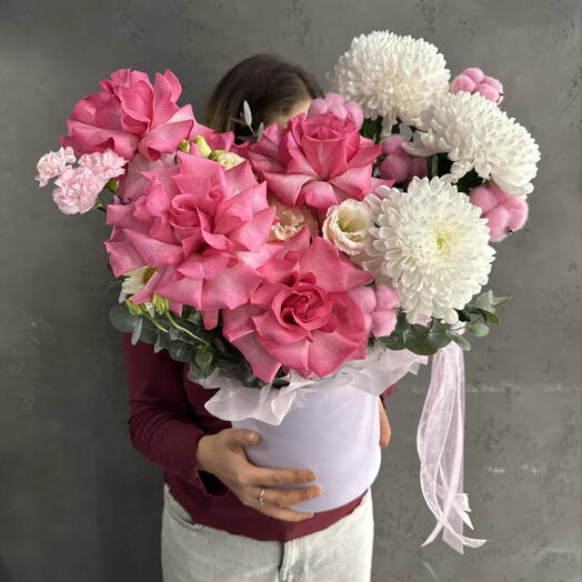 Шикарная композиция с ажурными розами💗