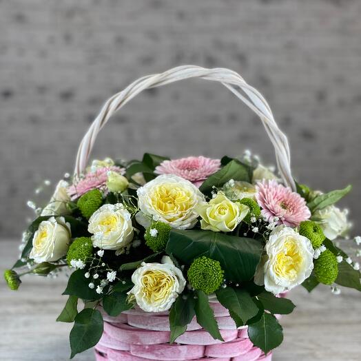 Basket with flowers