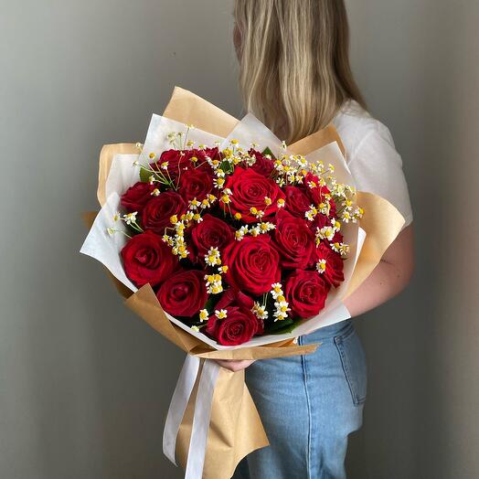 With daisies