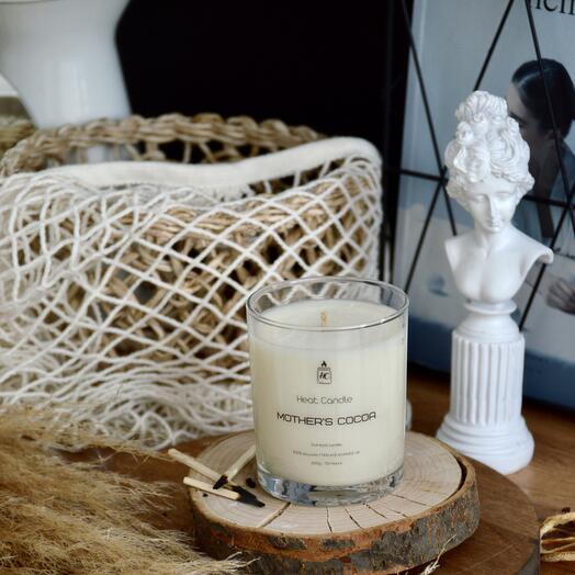 Soy candle "Mom's cocoa" 200g