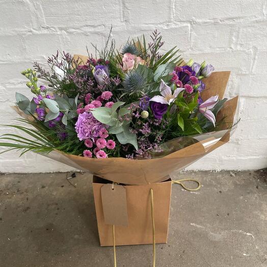 Petals in Purple Hand-Tied Bouquet