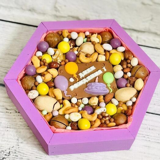 Box of chocolate and nuts