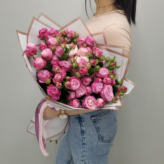 Mono bouquet " Crimson roses "