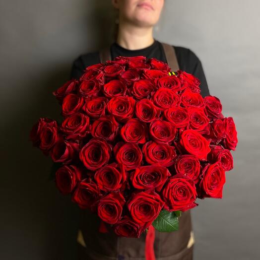 51 red rose 50 cm