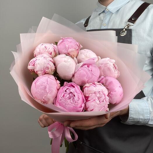 11 peonías Rosadas en película mate