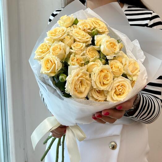 Cream bush roses