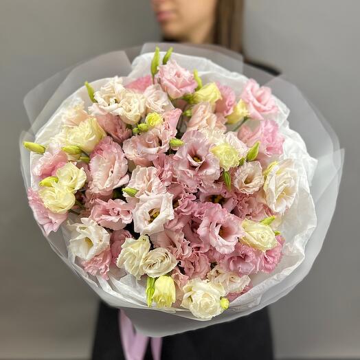 Bouquet 166 из розовых махровых эустом