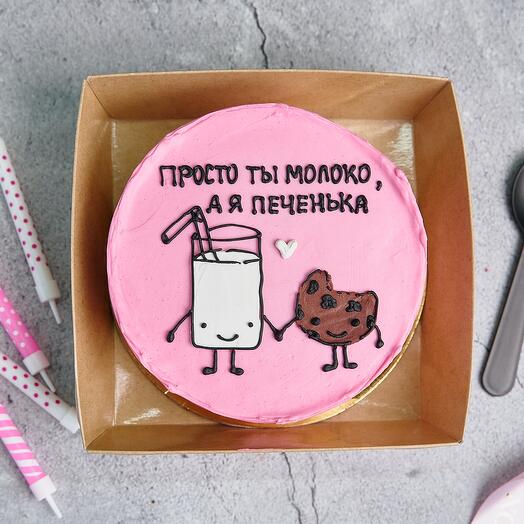 Бенто торт «Молоко с печенькой»