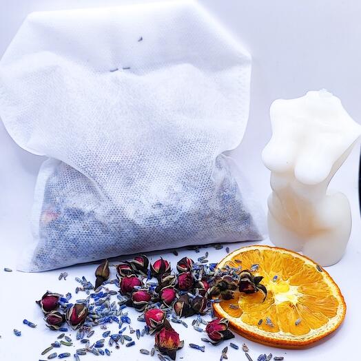 Bolsa de té de baño, sal de baño