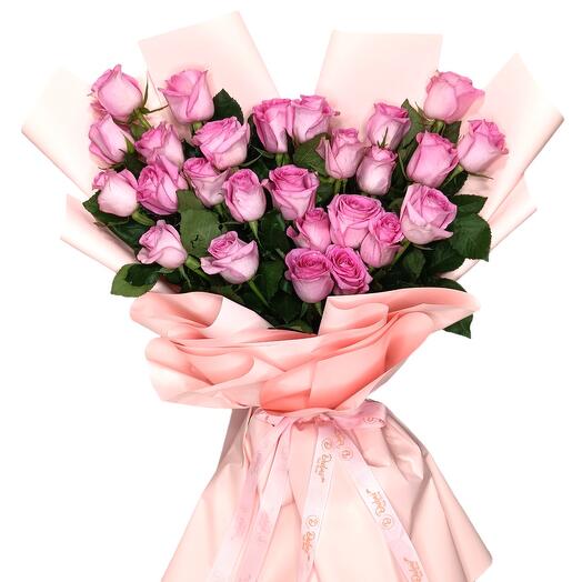 25 Pink Roses Bouquet