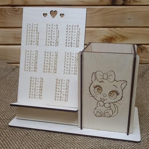 Карандашница с подставкой для телефона