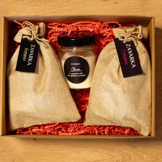 Tea party Gift set with scented candle