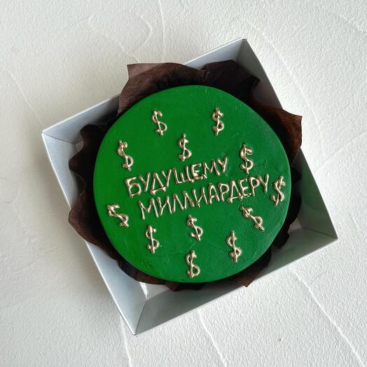 Pastel de Bento "futuro multimillonario" como regalo para un hombre / cónyuge / novio / hermano/colega