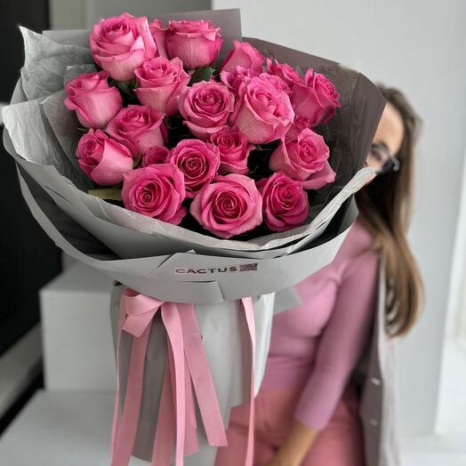 Букет «Розовое счастье»