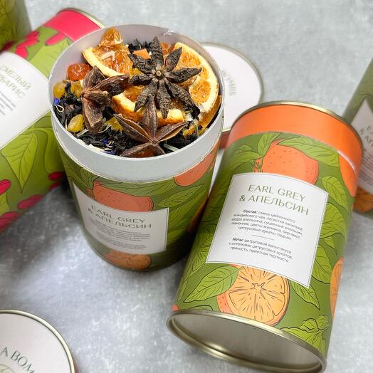 Чай рассыпной с кусочками фруктов «Earl grey   Апельсин»