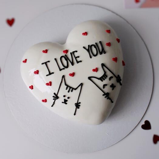 Муссовый торт сердце в подарок на день рождения, годовщину мужчине, женщине, мужу, жене, парню, девушке