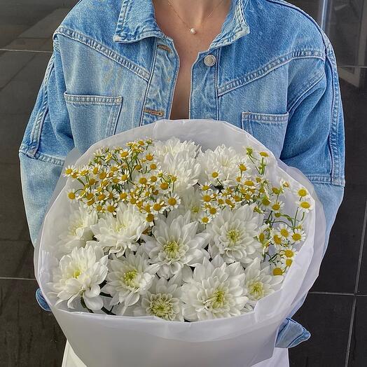 Букет Ромашки с хризантемой