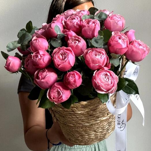 Композиция из 9 роз Silva Pink