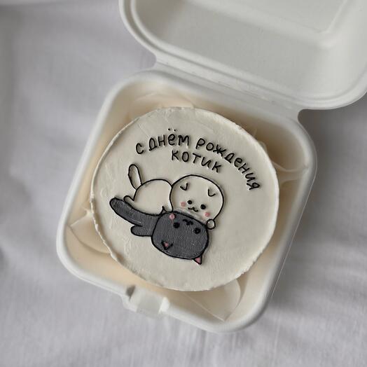 Бенто торт с котиками  на день рождения