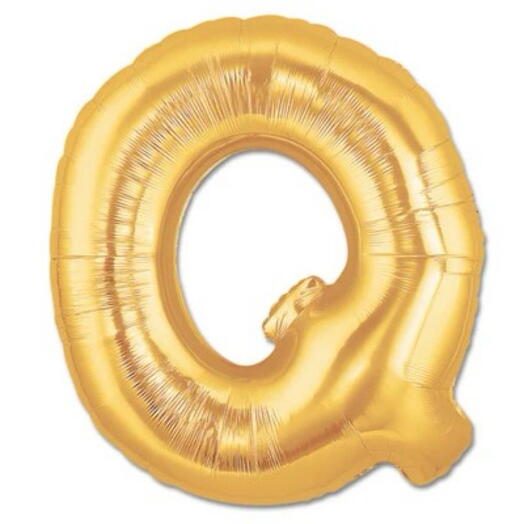 Letter Q Golden Foil Balloon - 5299