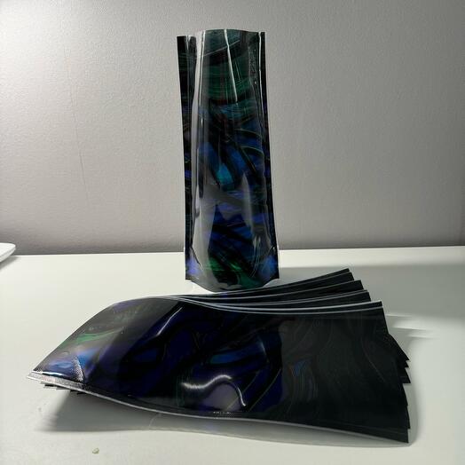 Convenient folding flower vase, 10 vases in a set, Murano design