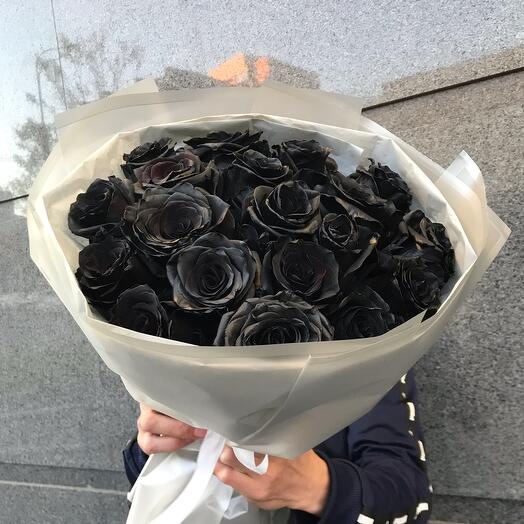 Чёрная Роза 19 шт