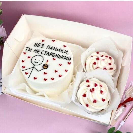 Бенто торт без паники и 2 капкейка б