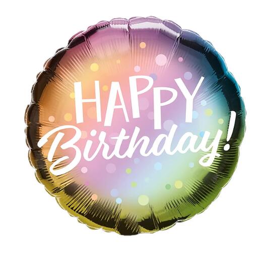 Birthday Metallic Ombre   Dots Balloon