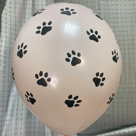 Воздушный шар ЛАПКИ розовый 14"