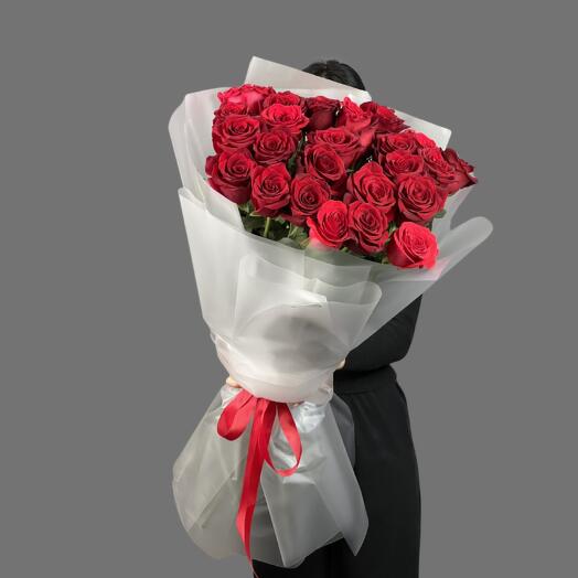 Букет из 25 Голландских роз 90 см