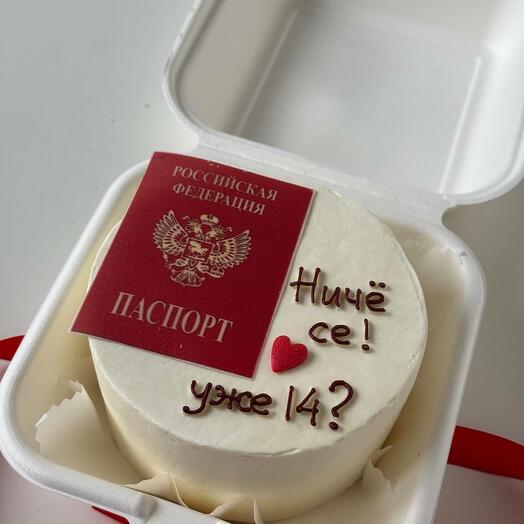 Бенто торт &quot;Получение паспорта&quot;