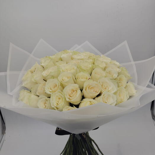 51 White Roses Bunch