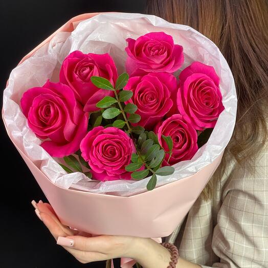 Special offer!! Mono bouquet of crimson roses ecuador