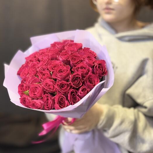 Роза Малиновая Кения 35шт