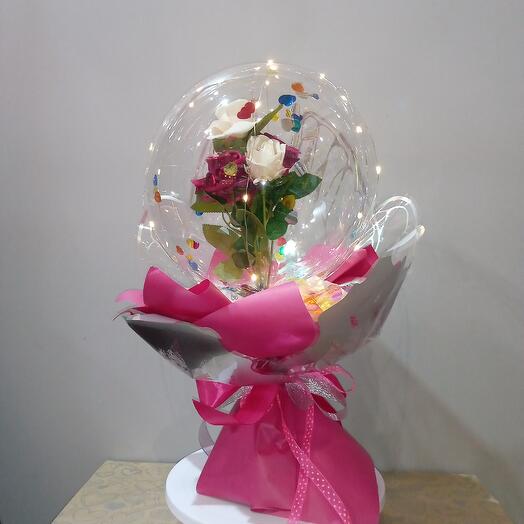 Букет в шаре "Для тебя"