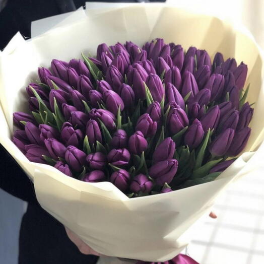 Bouquet - Purple tulips