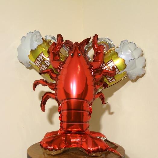 Стоячий шар-рак с кружками пива